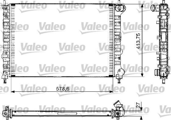 Valeo 732582 - Радіатор, охолодження двигуна autozip.com.ua