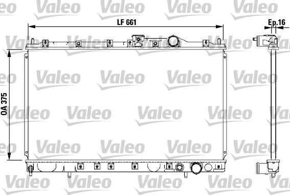 Valeo 732539 - Радіатор, охолодження двигуна autozip.com.ua