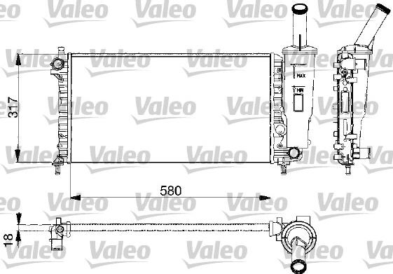 Valeo 732578 - Радіатор, охолодження двигуна autozip.com.ua