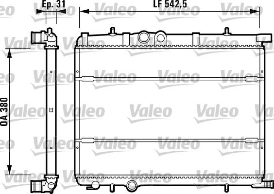 Valeo 732619 - Радіатор, охолодження двигуна autozip.com.ua