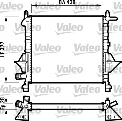 Valeo 732051 - Радіатор, охолодження двигуна autozip.com.ua