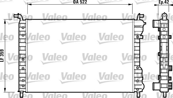Valeo 732005 - Радіатор, охолодження двигуна autozip.com.ua