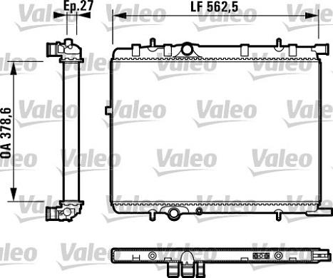 VALEO 732895 - Радіатор, охолодження двигуна autozip.com.ua