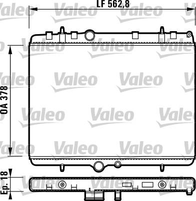 Valeo 732896 - Радіатор, охолодження двигуна autozip.com.ua