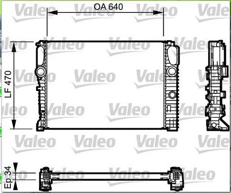 Valeo 732849 - Радіатор, охолодження двигуна autozip.com.ua