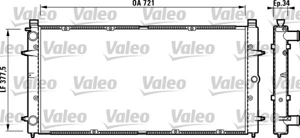 Valeo 732845 - Радіатор, охолодження двигуна autozip.com.ua