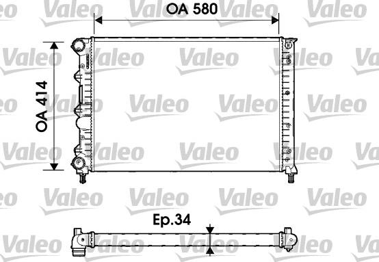 Valeo 732854 - Радіатор, охолодження двигуна autozip.com.ua