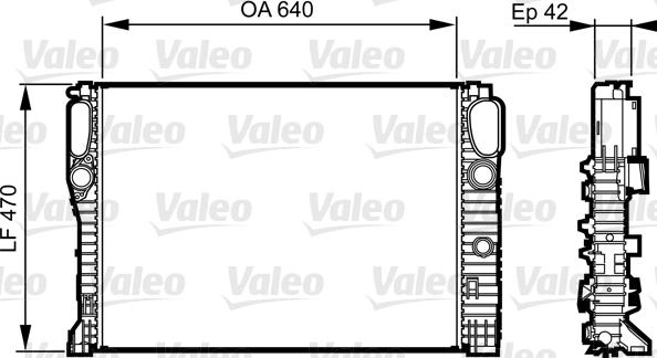 Valeo 732855 - Радіатор, охолодження двигуна autozip.com.ua