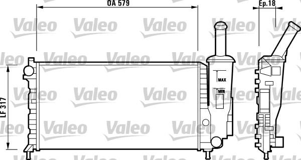 Valeo 732851 - Радіатор, охолодження двигуна autozip.com.ua