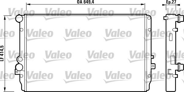 Valeo 732867 - Радіатор, охолодження двигуна autozip.com.ua