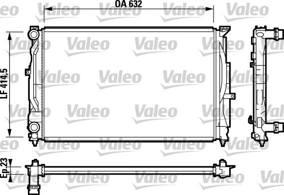 Valeo 732811 - Радіатор, охолодження двигуна autozip.com.ua