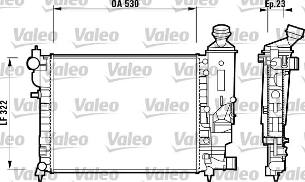 VALEO 732882 - Радіатор, охолодження двигуна autozip.com.ua
