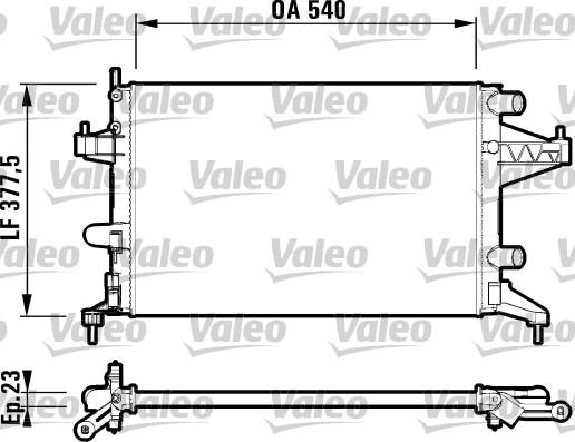 VALEO 732825 - Радіатор, охолодження двигуна autozip.com.ua