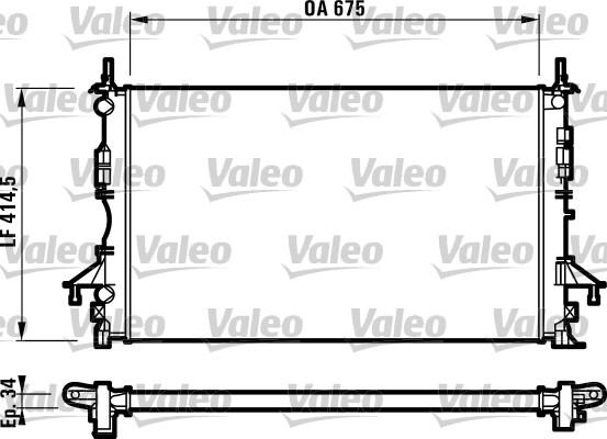 Valeo 732828 - Радіатор, охолодження двигуна autozip.com.ua