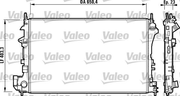 Valeo 732879 - Радіатор, охолодження двигуна autozip.com.ua