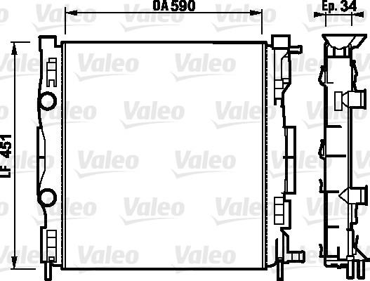 Valeo 732874 - Радіатор, охолодження двигуна autozip.com.ua