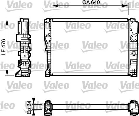 Valeo 732870 - Радіатор, охолодження двигуна autozip.com.ua