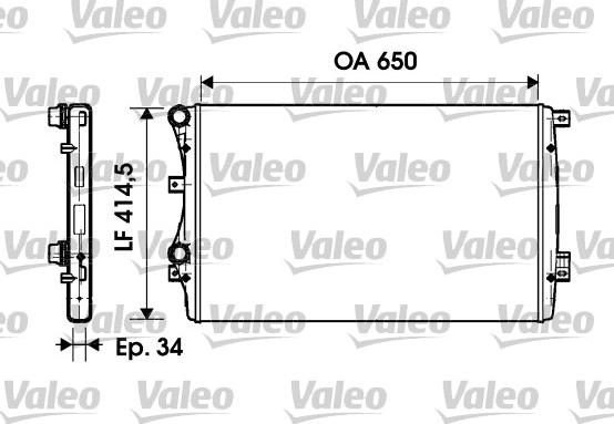 Valeo 732872 - Радіатор, охолодження двигуна autozip.com.ua