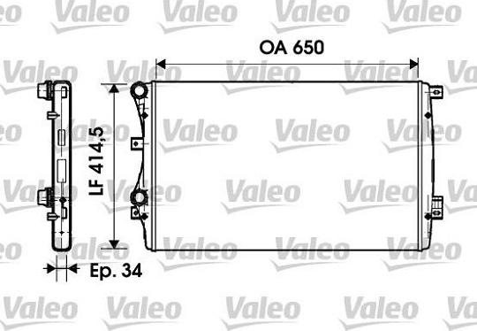 VALEO 732872 - Радіатор, охолодження двигуна autozip.com.ua