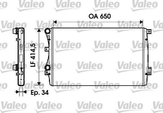 VALEO 732872 - Радіатор, охолодження двигуна autozip.com.ua