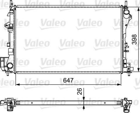 Valeo 732877 - Радіатор, охолодження двигуна autozip.com.ua