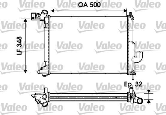 Valeo 732349 - Радіатор, охолодження двигуна autozip.com.ua