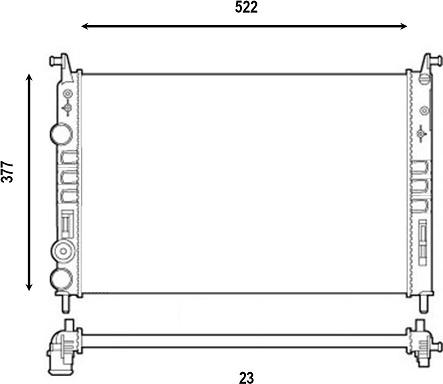 Valeo 732353R - Радіатор, охолодження двигуна autozip.com.ua