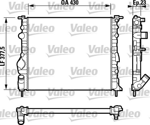 Valeo 732389 - Радіатор, охолодження двигуна autozip.com.ua