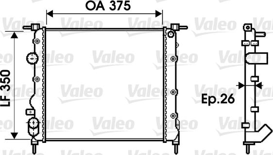 Valeo 732338 - Радіатор, охолодження двигуна autozip.com.ua