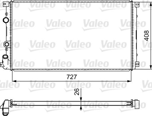 Valeo 732798 - Радіатор, охолодження двигуна autozip.com.ua