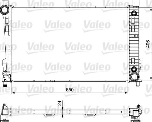 Valeo 732741 - Радіатор, охолодження двигуна autozip.com.ua