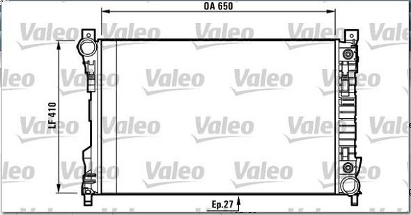 Valeo 732741 - Радіатор, охолодження двигуна autozip.com.ua