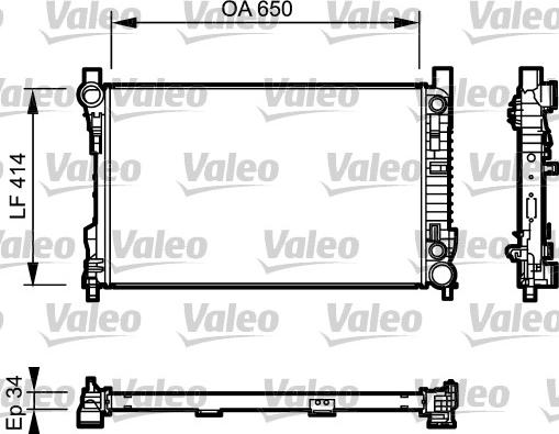 Valeo 732743 - Радіатор, охолодження двигуна autozip.com.ua