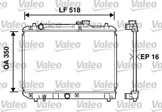 Valeo 732750 - Радіатор, охолодження двигуна autozip.com.ua