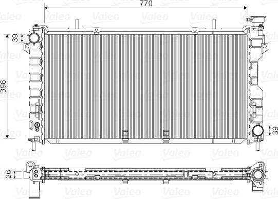 Valeo 732757 - Радіатор, охолодження двигуна autozip.com.ua