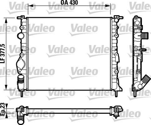 Valeo 732765 - Радіатор, охолодження двигуна autozip.com.ua