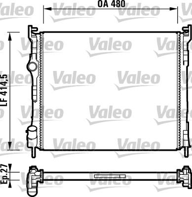 Valeo 732737 - Радіатор, охолодження двигуна autozip.com.ua