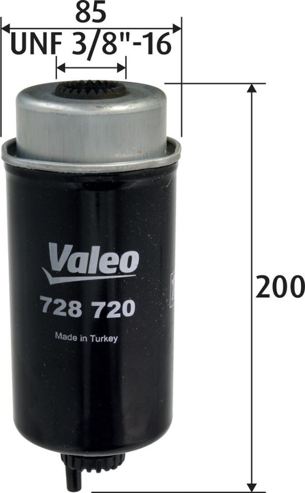 VALEO 728720 - Паливний фільтр autozip.com.ua