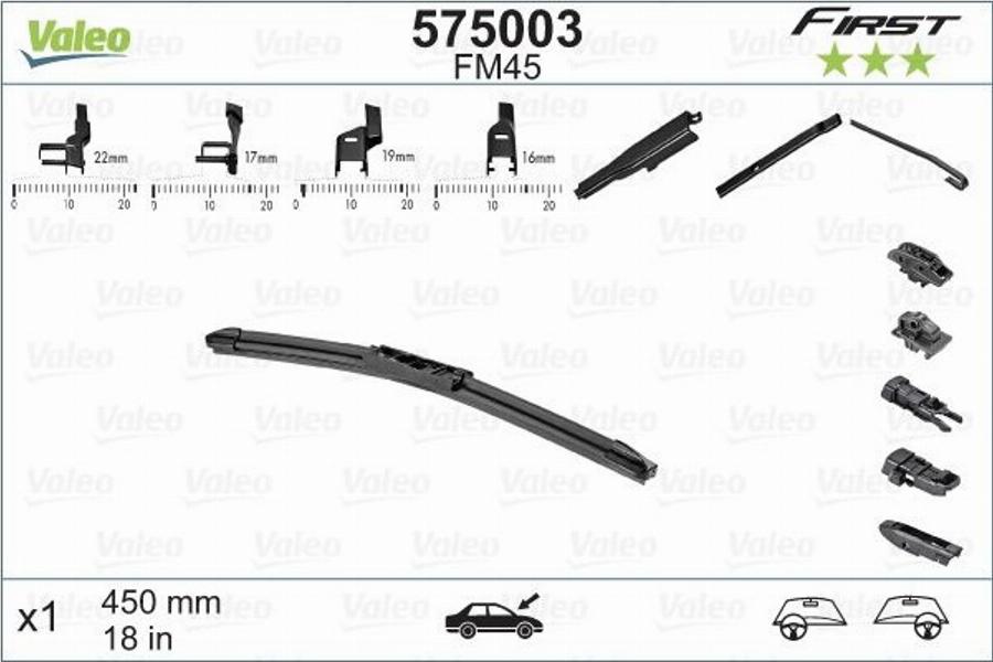 VALEO FM45 - Щітка склоочисника autozip.com.ua