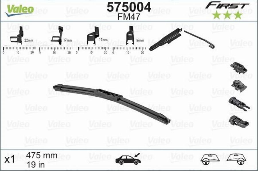 Valeo FM47 - Щітка склоочисника autozip.com.ua