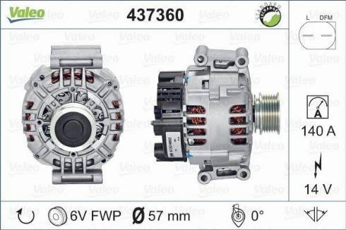 Valeo SG14B016 - Генератор autozip.com.ua