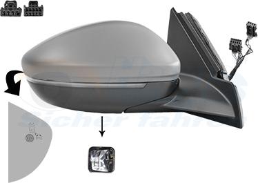 Van Wezel 4043828 - Зовнішнє дзеркало autozip.com.ua