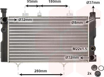 Van Wezel 40002096 - Радіатор, охолодження двигуна autozip.com.ua