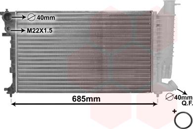 Van Wezel 40002141 - Радіатор, охолодження двигуна autozip.com.ua