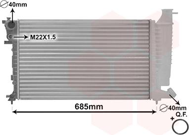 Van Wezel 40002137 - Радіатор, охолодження двигуна autozip.com.ua