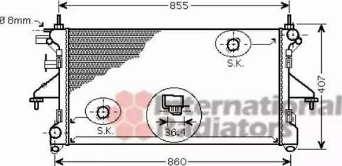 Van Wezel 40002305 - Радіатор, охолодження двигуна autozip.com.ua