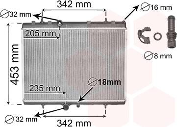 Van Wezel 40002249 - Радіатор, охолодження двигуна autozip.com.ua