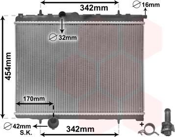 Van Wezel 40002247 - Радіатор, охолодження двигуна autozip.com.ua