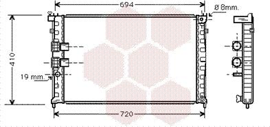 Van Wezel 40002231 - Радіатор, охолодження двигуна autozip.com.ua