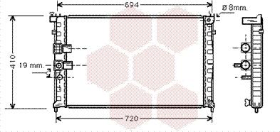 Van Wezel 40002232 - Радіатор, охолодження двигуна autozip.com.ua